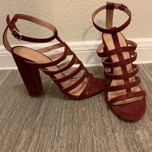 Brand new without tags burgundy heels